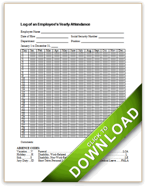 Annual Attendance Record Form